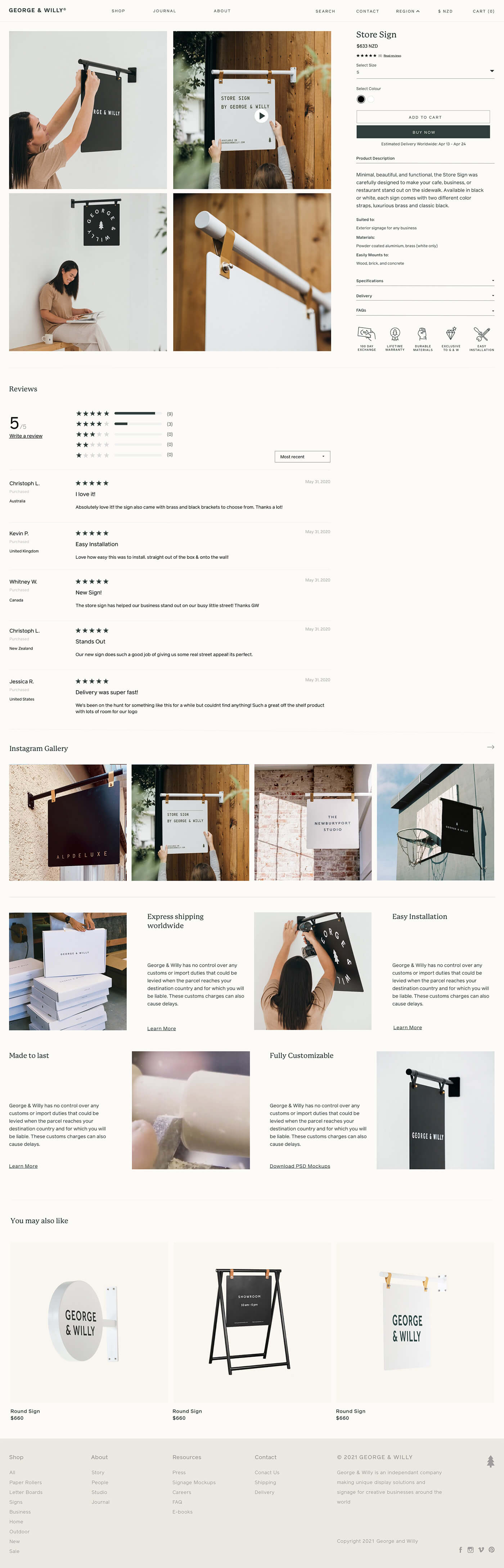 George and Willy Product Page